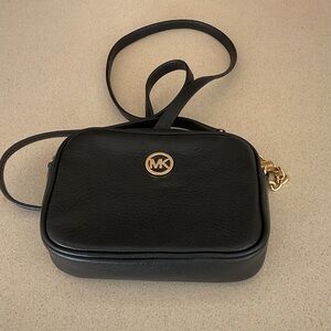 Michael Kors Black and Gold Crossbody Bag